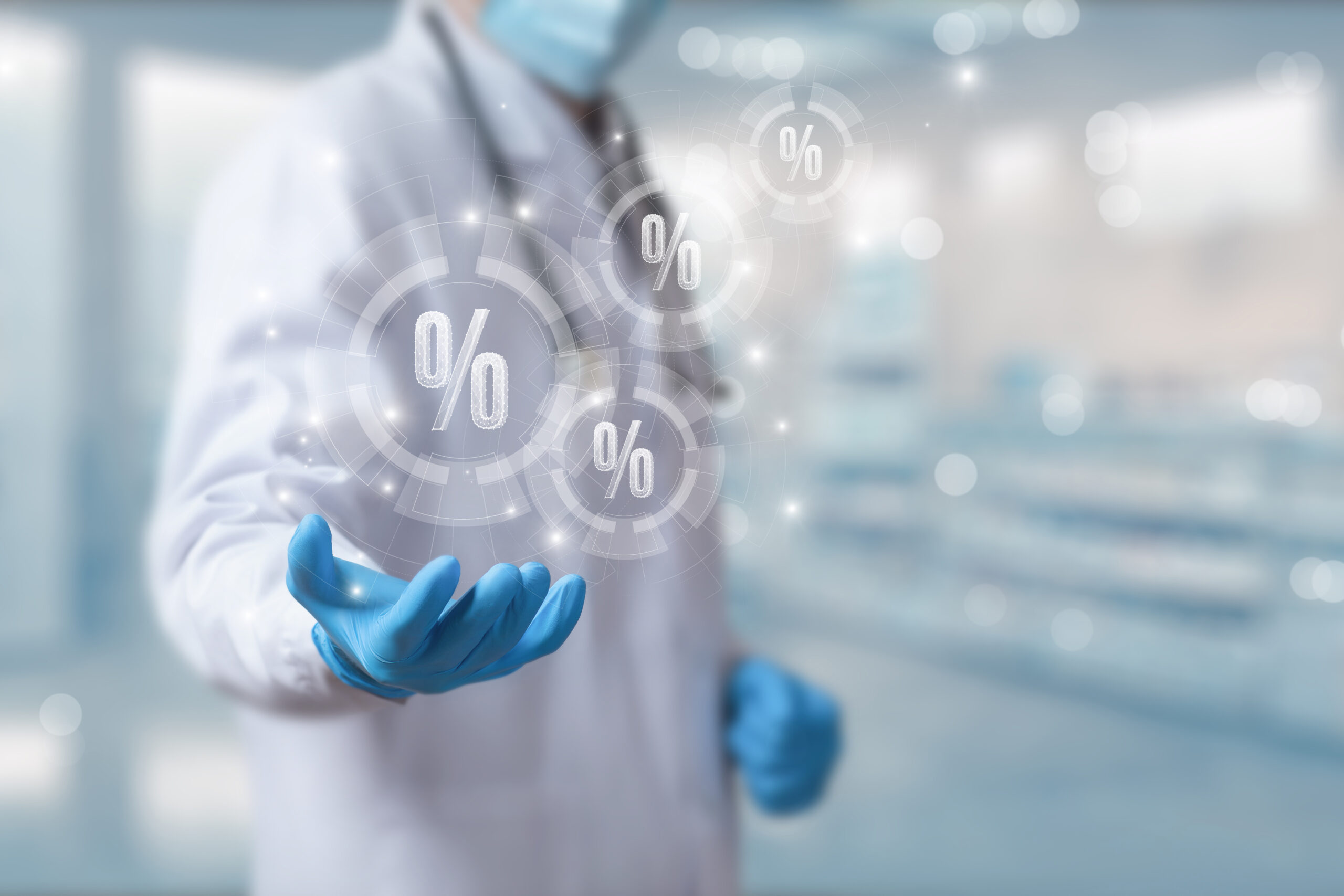 Medizin Arbeiter mit Rabatten